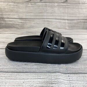 Adidas Adilette Platform Slides Women Size 9 Slip On Sandals Shoes HQ6179 - NEW